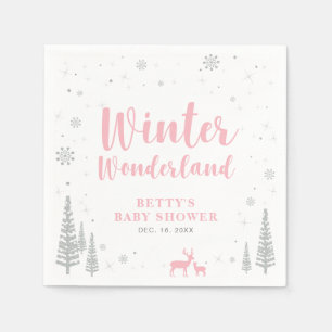 Winter Wonderland Snow Baby shower Paper Napkin Servet