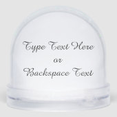 Winter Wonderland Snow Globe Snow Forest Snowglobe (Arrière)