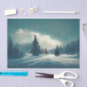 Winter Wonderland Snow Pine Trees Cloud Tissuepapier (Craft)