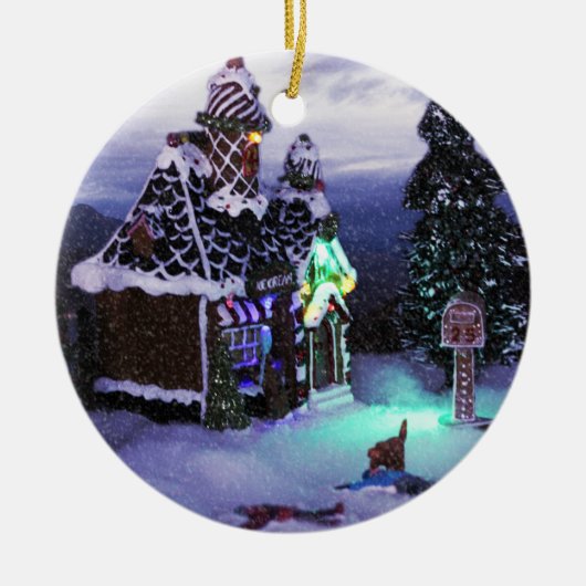 Winter Wonderland Snow Scene 2020 Keramisch Ornament (Voorkant)