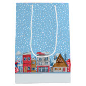 Winter Wonderland Snowfall Cabine Cadeau Sac (Dos)