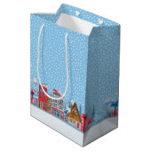 Winter Wonderland Snowfall Cabine Cadeau Sac (Dos Angle)