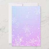 Winter Wonderland Snowflake 1e verjaardag Kaart (Achterkant)