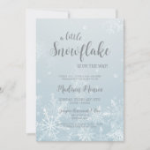 Winter Wonderland Snowflake Baby shower Invitation (Devant)