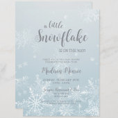 Winter Wonderland Snowflake Baby shower Invitation