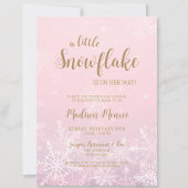 Winter Wonderland Snowflake Baby shower Invitation