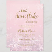 Winter Wonderland Snowflake Baby shower Invitation