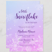 Winter Wonderland Snowflake Baby shower Kaart