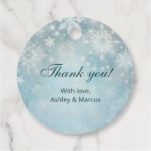 Winter Wonderland Snowflake Bedankjes Labels (Voorkant)
