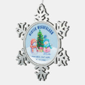 Winter Wonderland Snowflake ingelijst Ornament (Rechts)