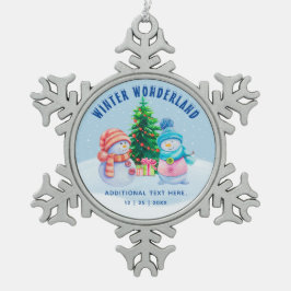 Winter Wonderland Snowflake ingelijst Ornament