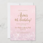 Winter Wonderland Snowflake Invitation Anniversair (Devant)