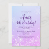 Winter Wonderland Snowflake Invitation Anniversair (Devant)
