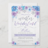 Winter Wonderland Snowflake Invitation Anniversair (Devant)
