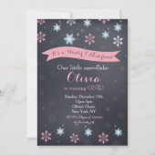 Winter Wonderland Snowflake Invitations Anniversai (Devant)