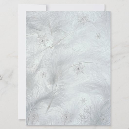 Winter Wonderland Snowflake Noël Invitation (Dos)