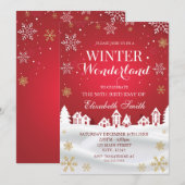 Winter Wonderland snowflakes birthday Kaart (Voorkant / Achterkant)