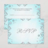 Winter Wonderland Snowflakes carte RSVP (Devant / Derrière)