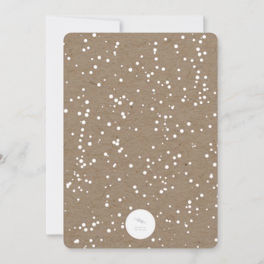 Winter Wonderland Snowflakes Fête Invitation (Dos)