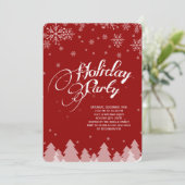 Winter Wonderland Snowflakes Fête Invitation (Debout devant)