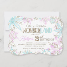 Winter Wonderland Snowflakes Sparkle Birthday
