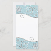 Winter Wonderland Snowflakes Swirl Fotokaart Save The Date (Achterkant)