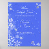 Winter Wonderland, Snowflakes, Weddenschap Welkom Poster (Voorkant)