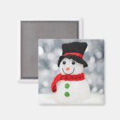 Winter Wonderland Snowman Magneet (Voorkant / Achterkant)