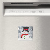 Winter Wonderland Snowman Magneet (Insitu (Vaatwasser))