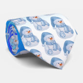 Winter Wonderland Snowman Stropdas (Opgerold)