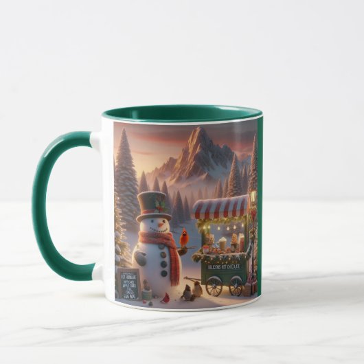 Winter Wonderland Snowman's Hot Chocolate Winkelwa Mok (Links)