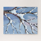 Winter Wonderland Snowy Tree Branches Painted Legpuzzel (Horizontaal)