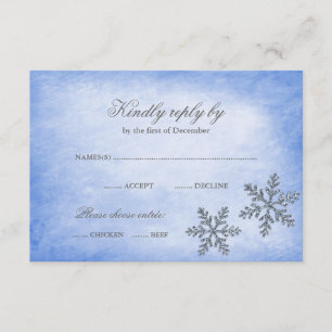 Winter Wonderland Sparkt Snowflakes Blue RSVP