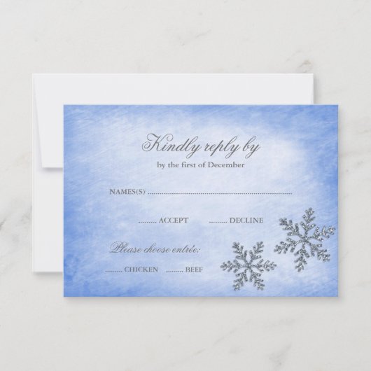 Winter Wonderland Sparkt Snowflakes Blue RSVP (Devant)