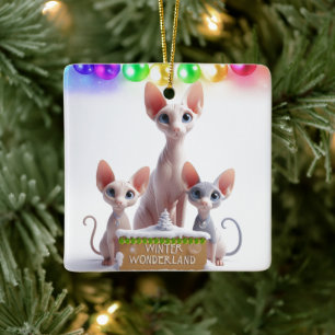 Winter Wonderland Sphynx Kerst Ornament