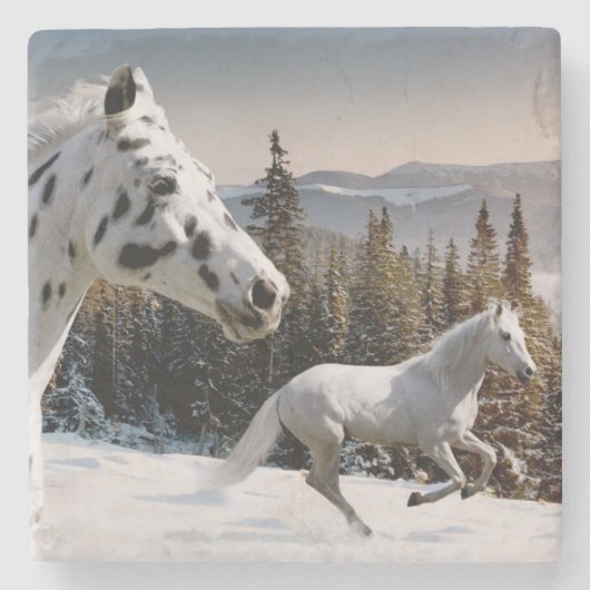 Winter Wonderland Stenen Onderzetter (Voorkant)