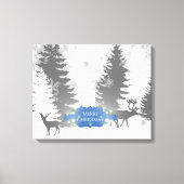 Winter Wonderland Stretched Canvas Print - blauw (Voorkant)
