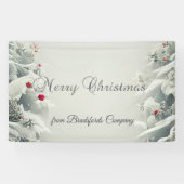 Winter Wonderland, String Lights Sneeuw Spandoek (Horizontaal)