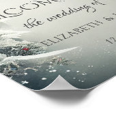 Winter Wonderland, String Lights Sneeuwbruiloft Poster (Hoek)