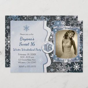 Winter Wonderland Sweet 16 Party - Invitations pho