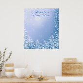Winter Wonderland Sweet Sixteen Sign in Board Poster (Keuken)