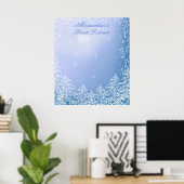 Winter Wonderland Sweet Sixteen Sign in Board Poster (Thuiskantoor)