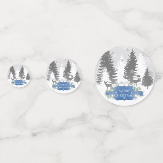Winter Wonderland Table Confetti - Bleu (Devant)