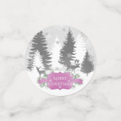 Winter Wonderland Table Confetti - Magenta (Petit recto)