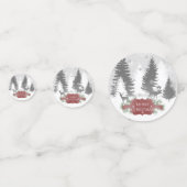Winter Wonderland Table Confetti - Rouge (Devant)