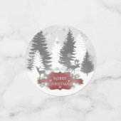 Winter Wonderland Table Confetti - Rouge (Petit recto)