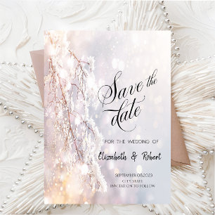 Winter Wonderland-takken bewaren de datum Save The Date
