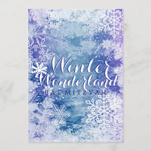 Winter Wonderland Theme BAT MITZVAH Birthday Kaart