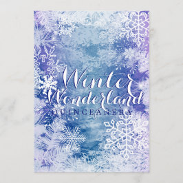 Winter Wonderland Theme QUINCEAÑERA Birthday Kaart