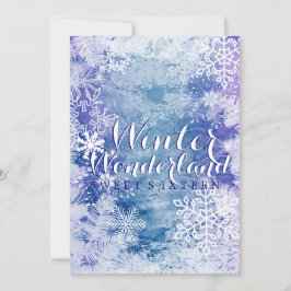 Winter Wonderland Theme Sweet Sixteen Birthday Kaart